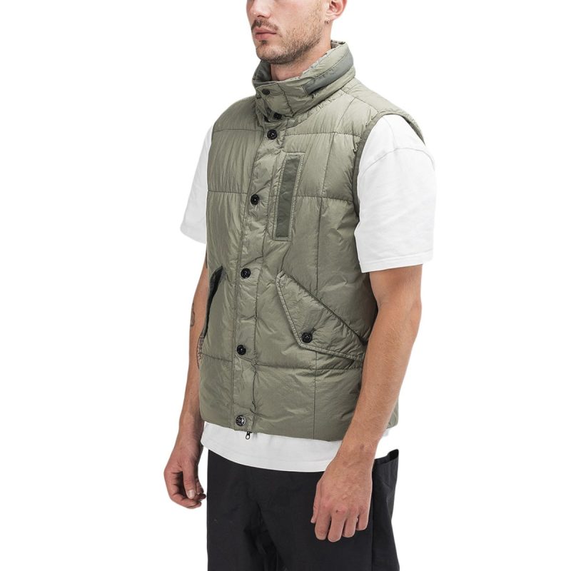 stone island real down vest braun 347187