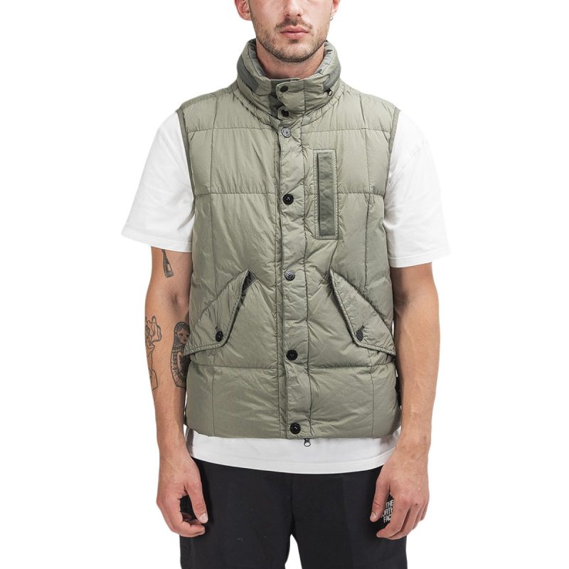 stone island real down vest braun 763459