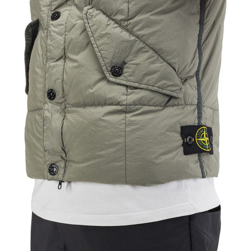 stone island real down vest braun 889743