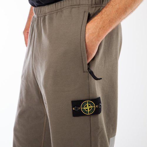 stone island reflective fleece pants olive 476574