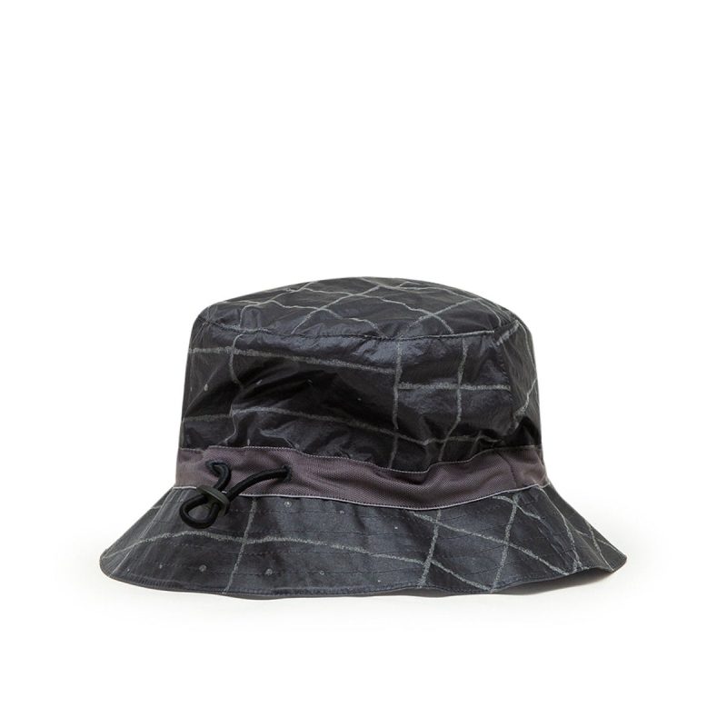 stone island reflective grid bucket hat schwarz 434016