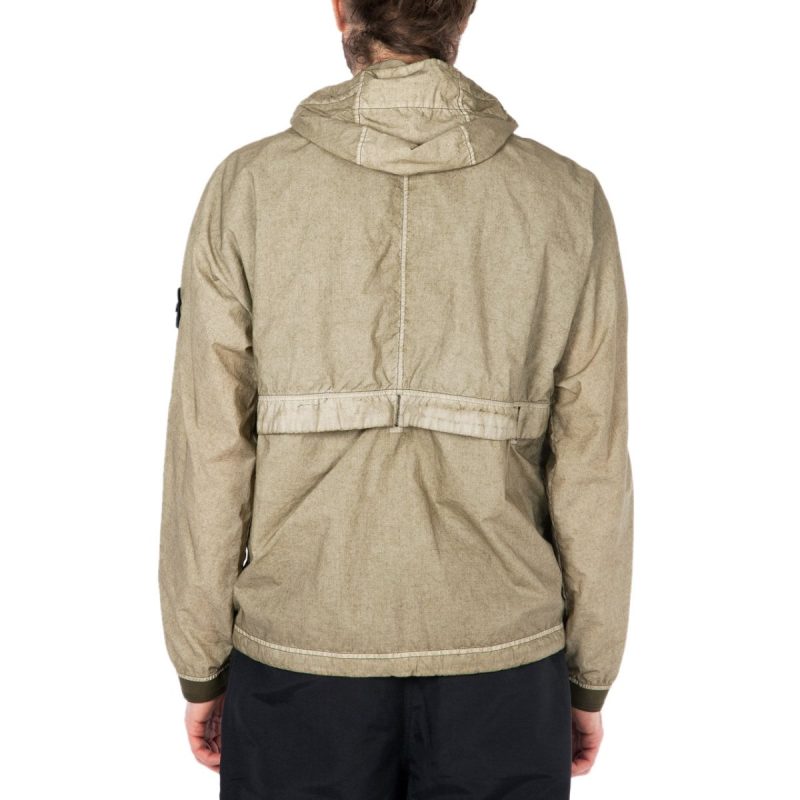 stone island resin popelin tc jacket militargrun 189255