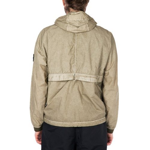 stone island resin popelin tc jacket militargrun 496680