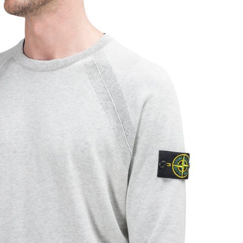 stone island reversible knit pullover hellgrau 825800