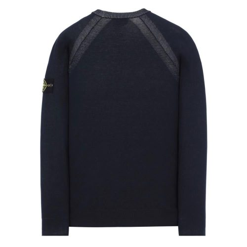 stone island reversible knit pullover navy 180545