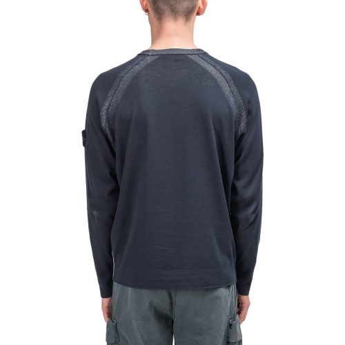 stone island reversible knit pullover navy 963030