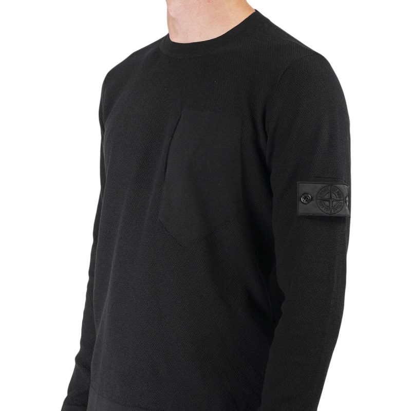 stone island shadow project knitwear sweat shirt schwarz 614545