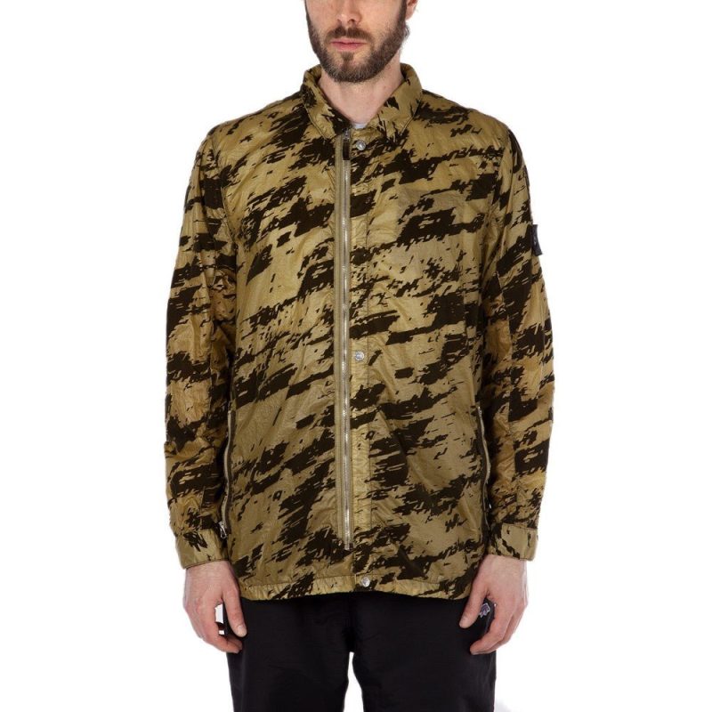 stone island shadow project lucid flock camo zip jacket army 479148