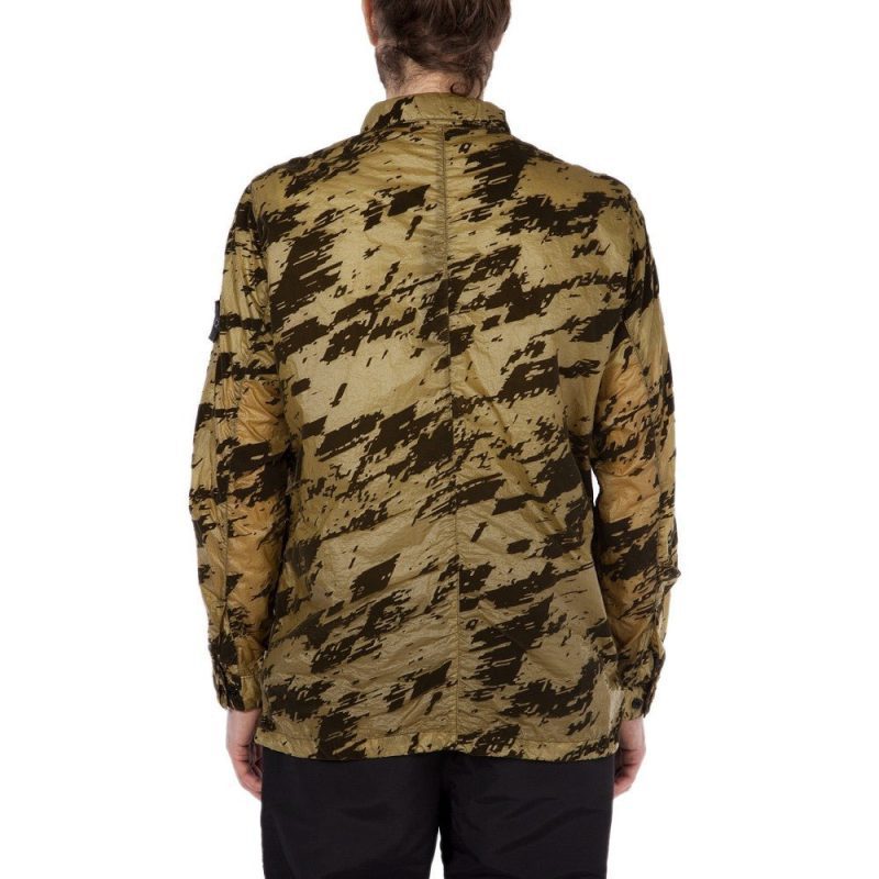 stone island shadow project lucid flock camo zip jacket army 954643