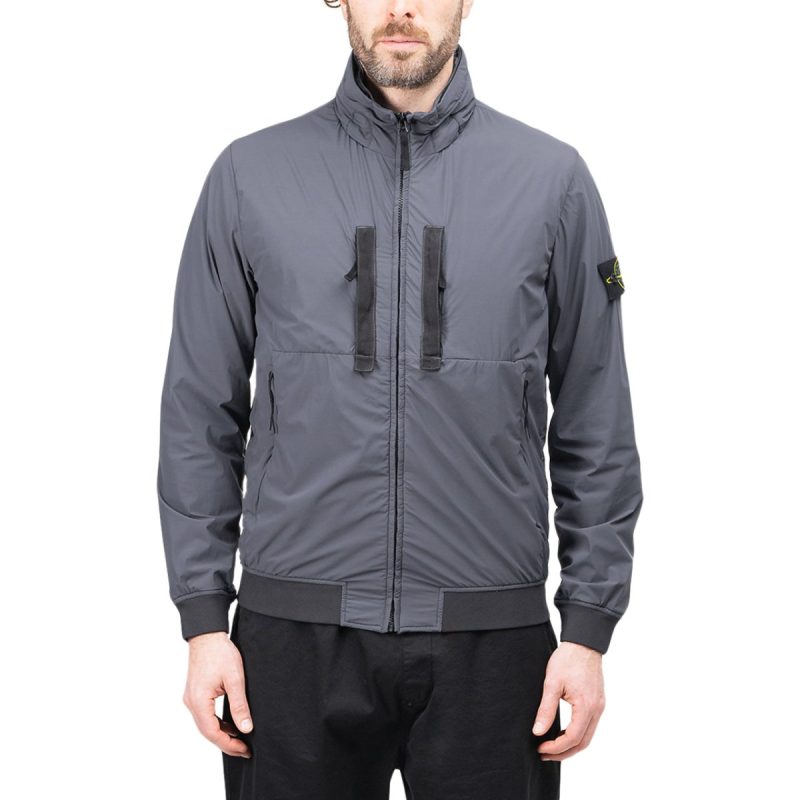 stone island skin touch nylon tc jacket dunkelgrau 480876