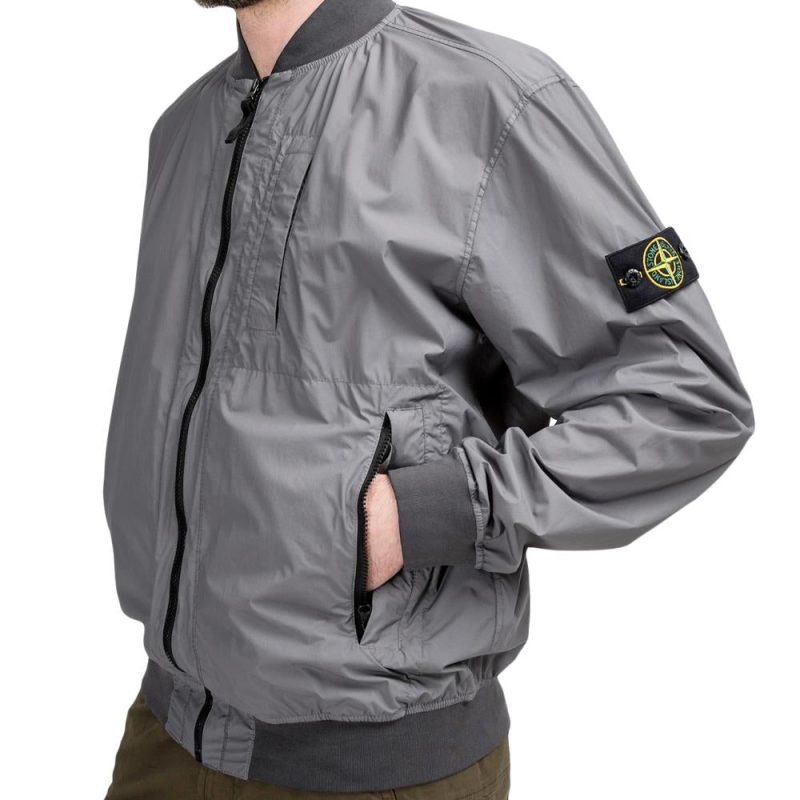 stone island skin touch nylon tc packable jacket grau 279932