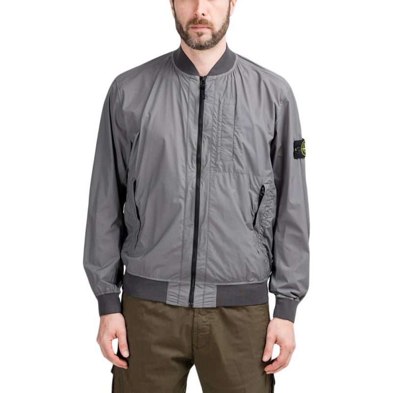 stone island skin touch nylon tc packable jacket grau 364049