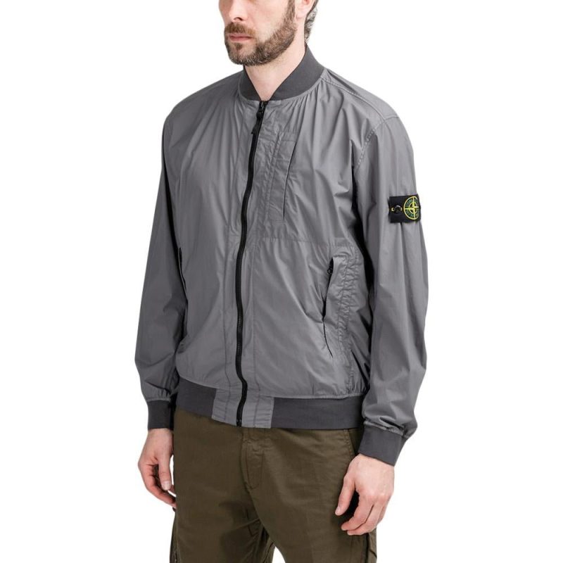 stone island skin touch nylon tc packable jacket grau 844140