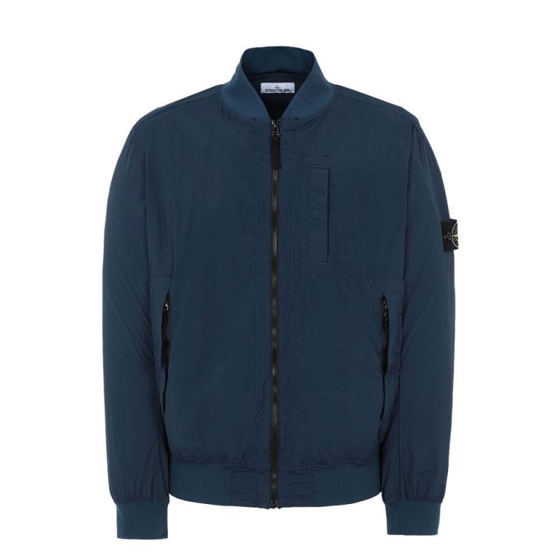 stone island skin touch nylon tc packable jacket navy 637362