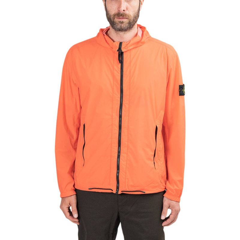 stone island skin touch nylon tc packable jacket orange 118341