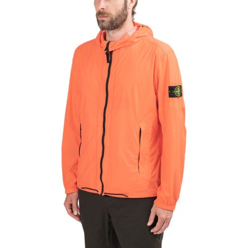 stone island skin touch nylon tc packable jacket orange 126834