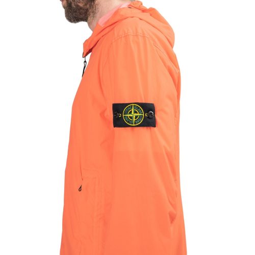 stone island skin touch nylon tc packable jacket orange 223958