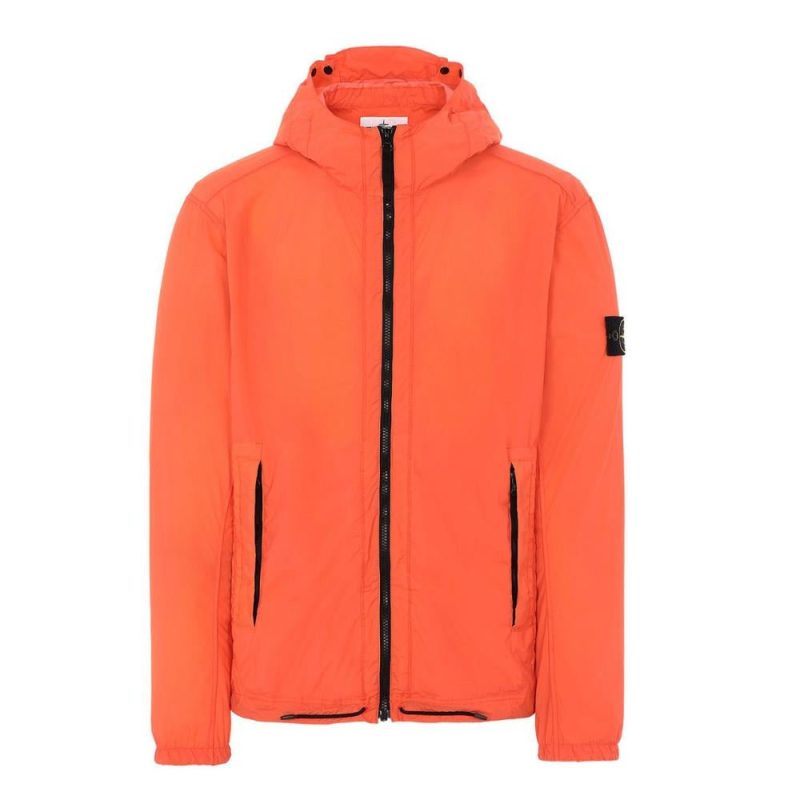 stone island skin touch nylon tc packable jacket orange 543754