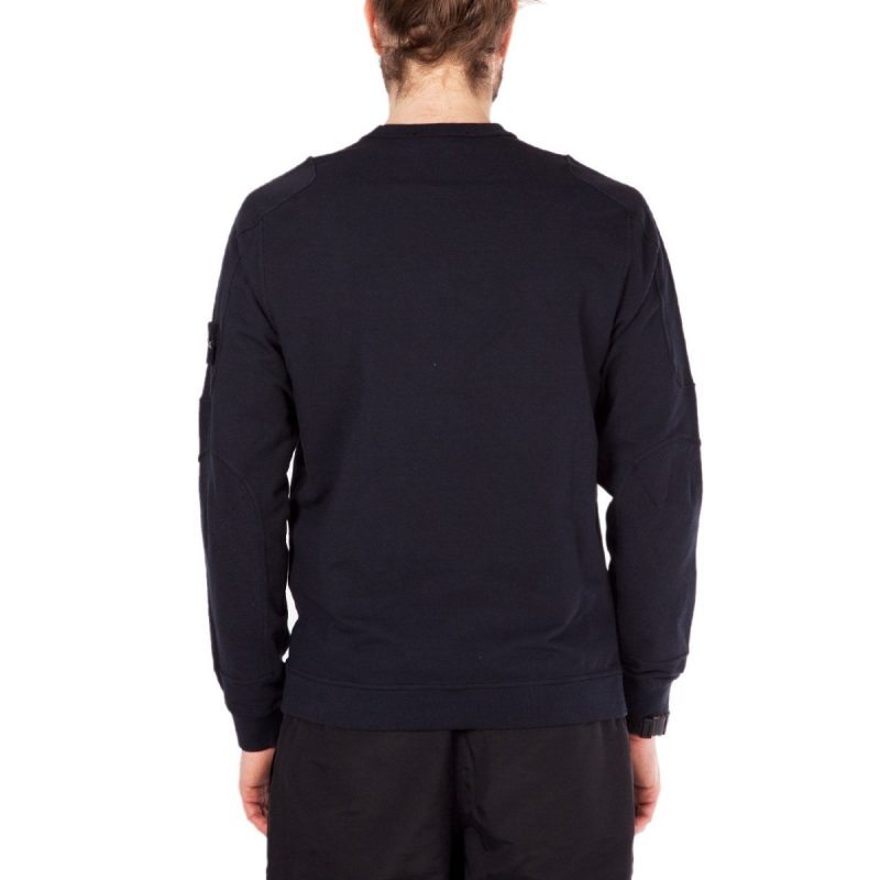 stone island sweat shirt crewneck ghost piece dunkelblau 222163