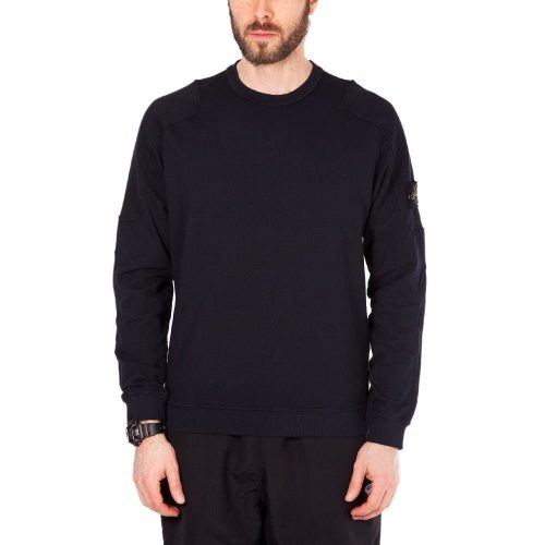 stone island sweat shirt crewneck ghost piece dunkelblau 794301