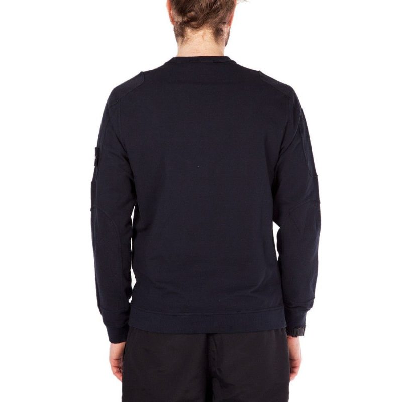 stone island sweat shirt crewneck ghost piece dunkelblau 937341