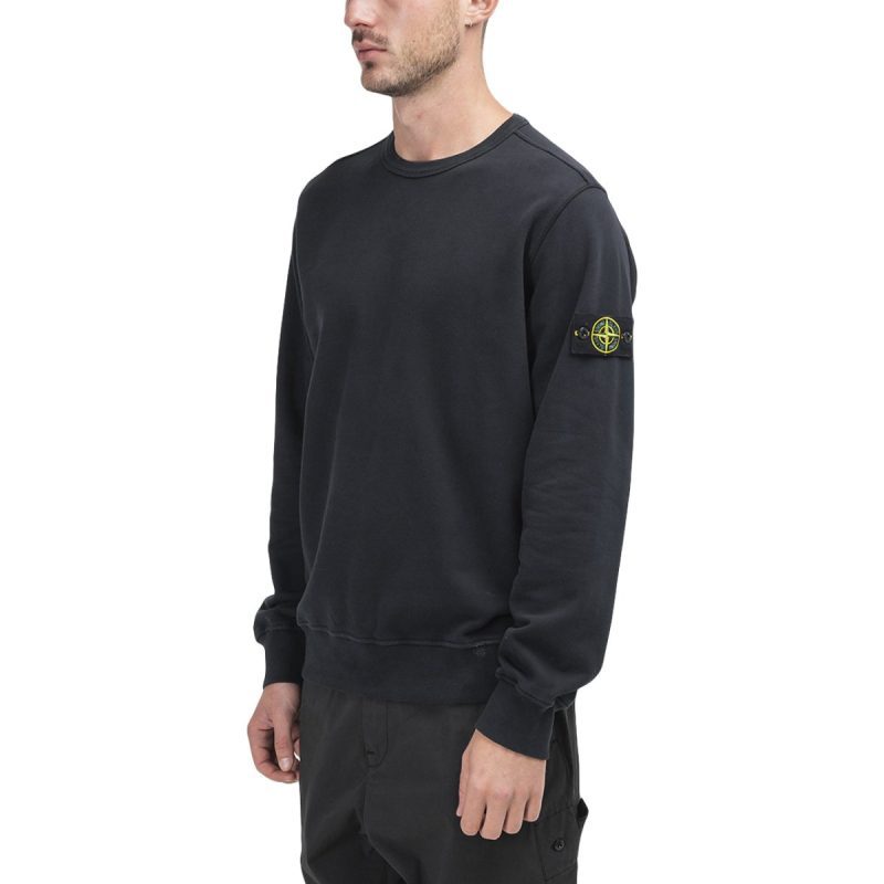 stone island sweat shirt navy 370784