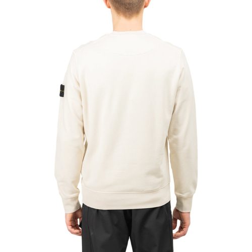 stone island sweatshirt cream 107123