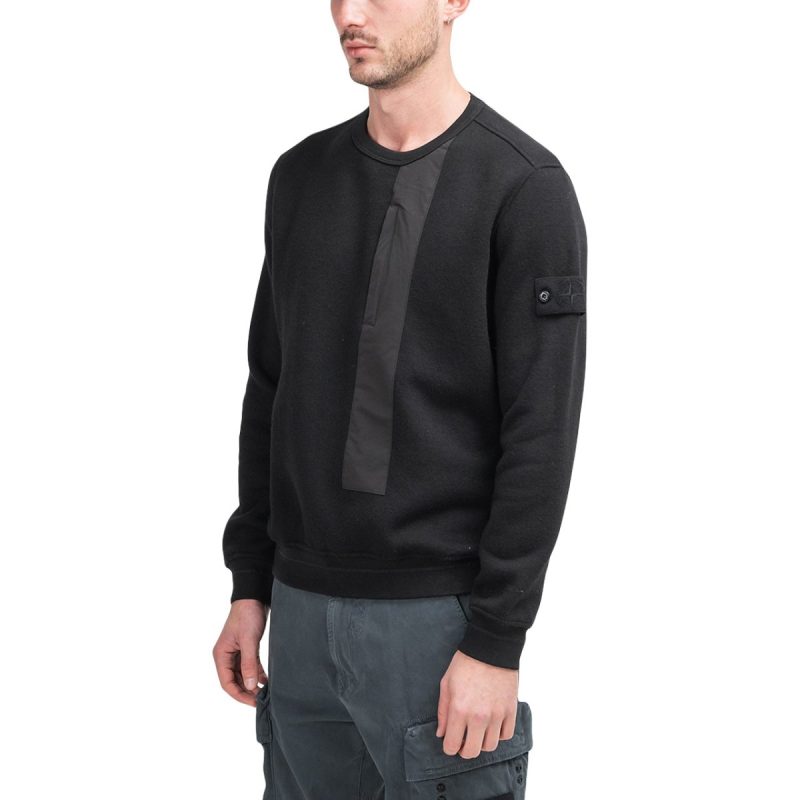 stone island sweatshirt ghost piece schwarz 893454