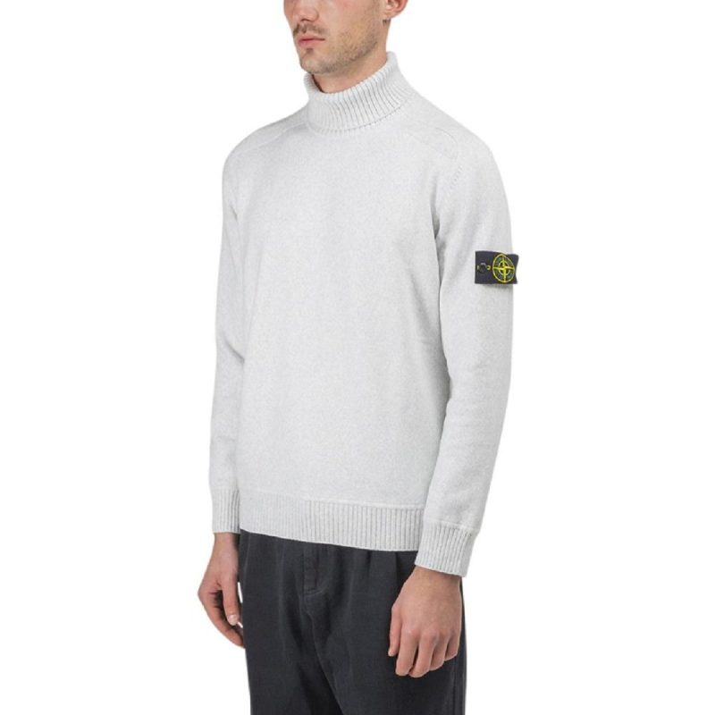 stone island turtleneck pullover grau 503336