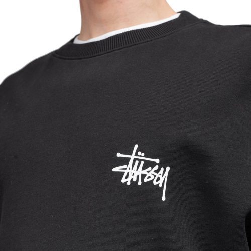 stussy basic crewneck schwarz 437857