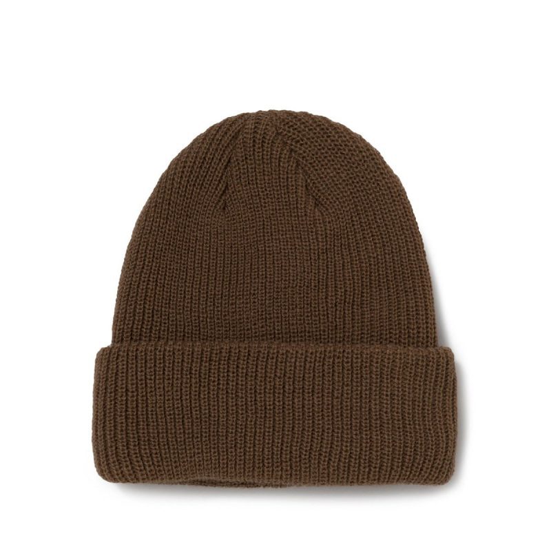 stussy basic cuff beanie braun 694561