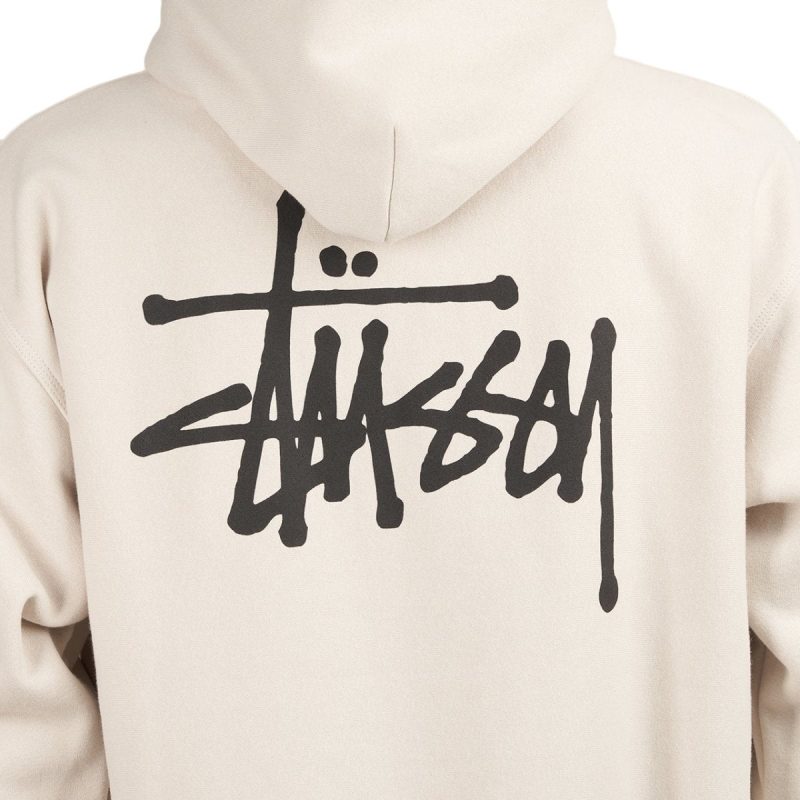 stussy basic hoodie beige 394809