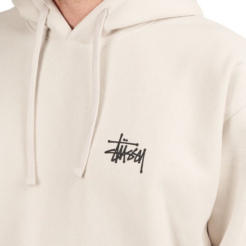 stussy basic hoodie beige 794511