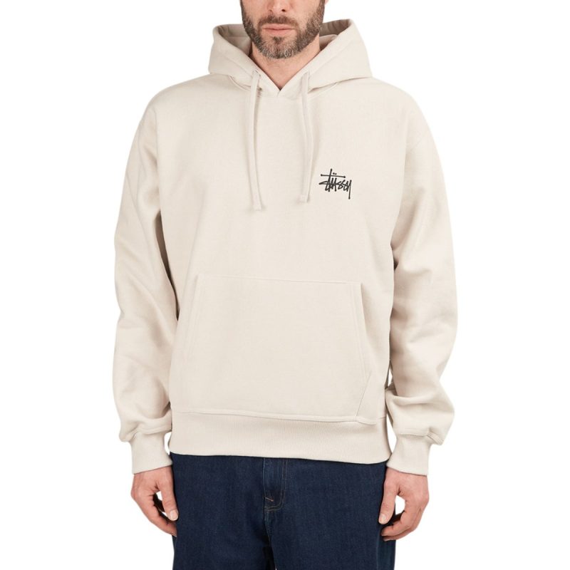 stussy basic hoodie beige 820558