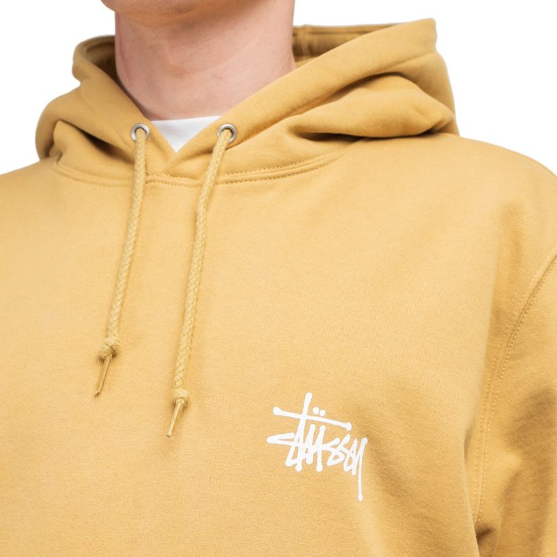 stussy basic hoodie hellbraun 973039