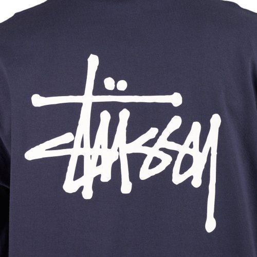 stussy basic longsleeve navy 350798