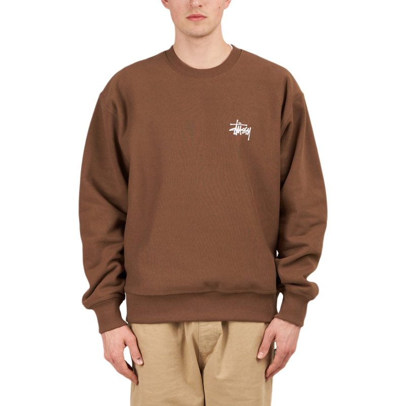 stussy basic stussy crew braun 568764