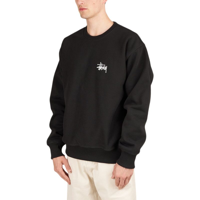 stussy basic stussy crew schwarz 466415