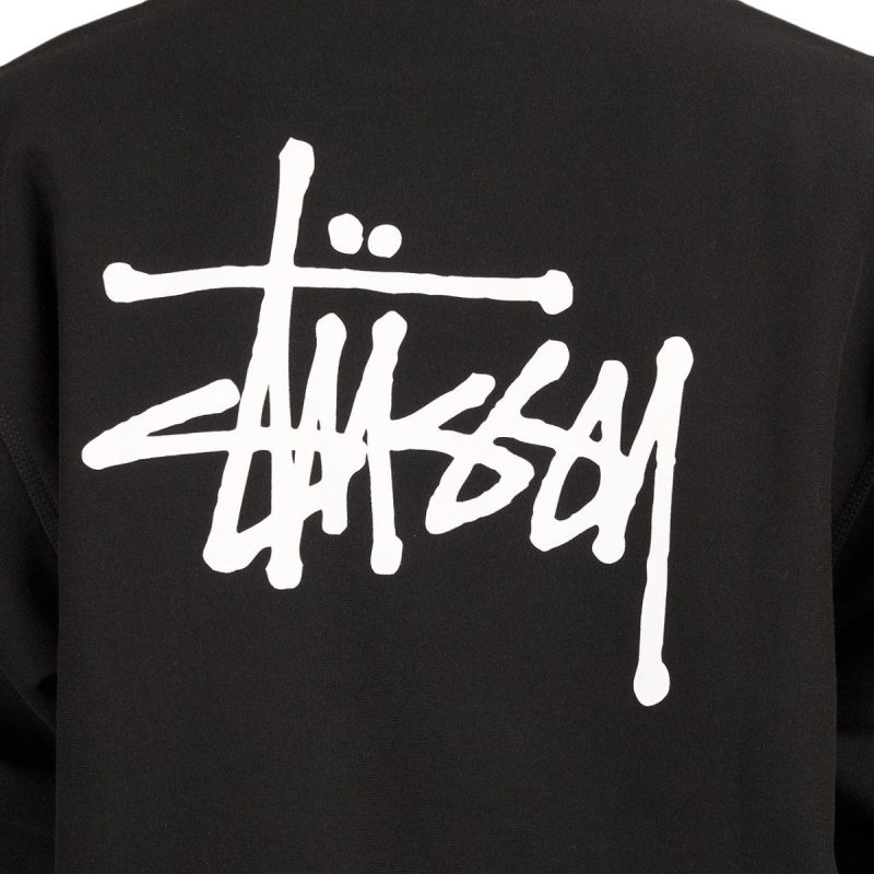 stussy basic stussy crew schwarz 857646