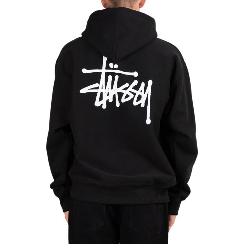 stussy basic stussy hood schwarz 678001