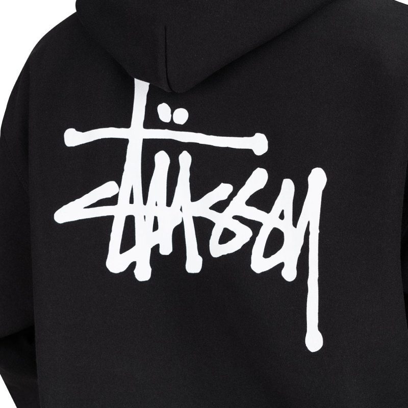 stussy basic stussy hood schwarz 927345