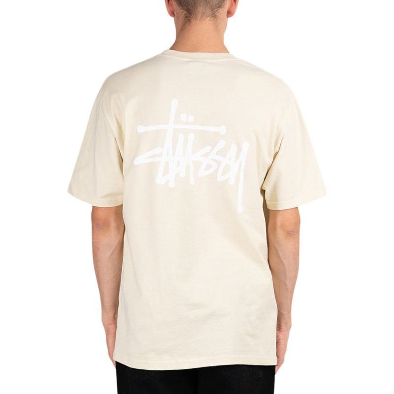 stussy basic stussy tee beige 409837