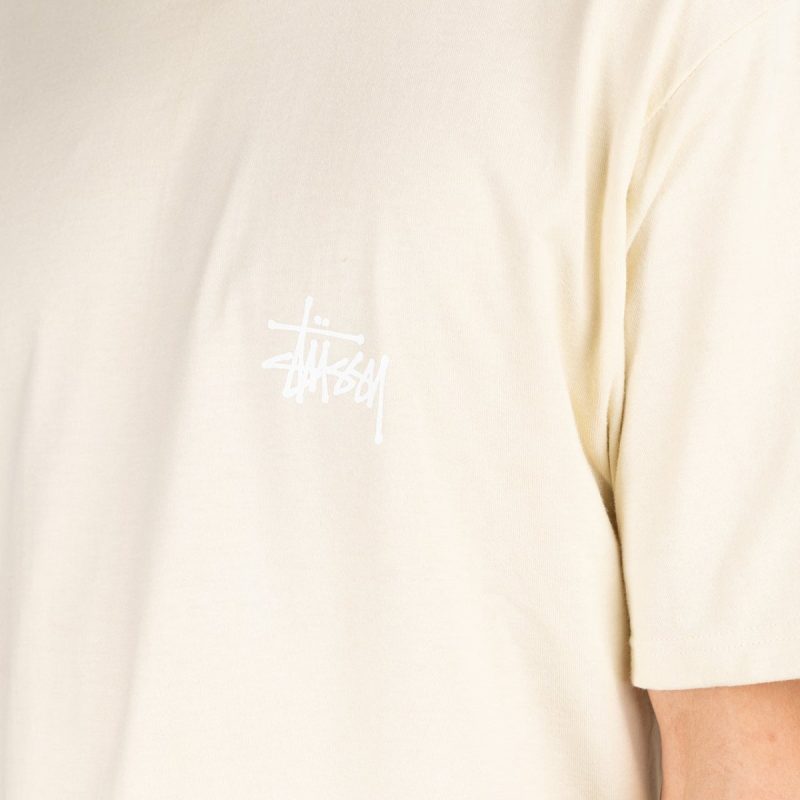 stussy basic stussy tee beige 844275