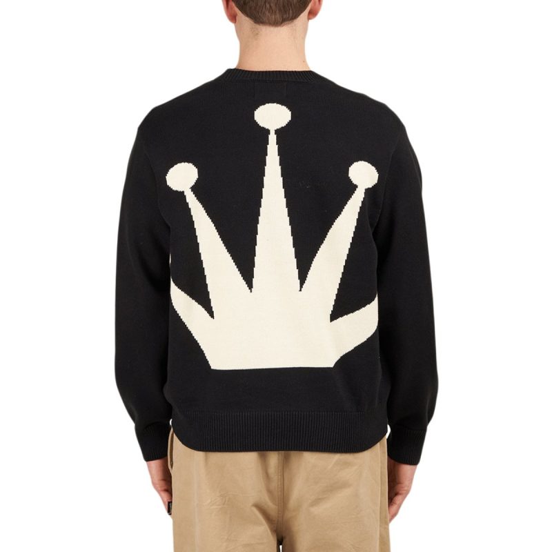 stussy bent crown sweater schwarz 383773