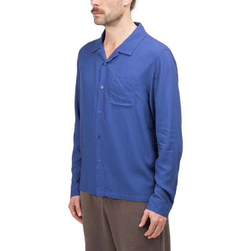 stussy big poppy shirt blau 844353