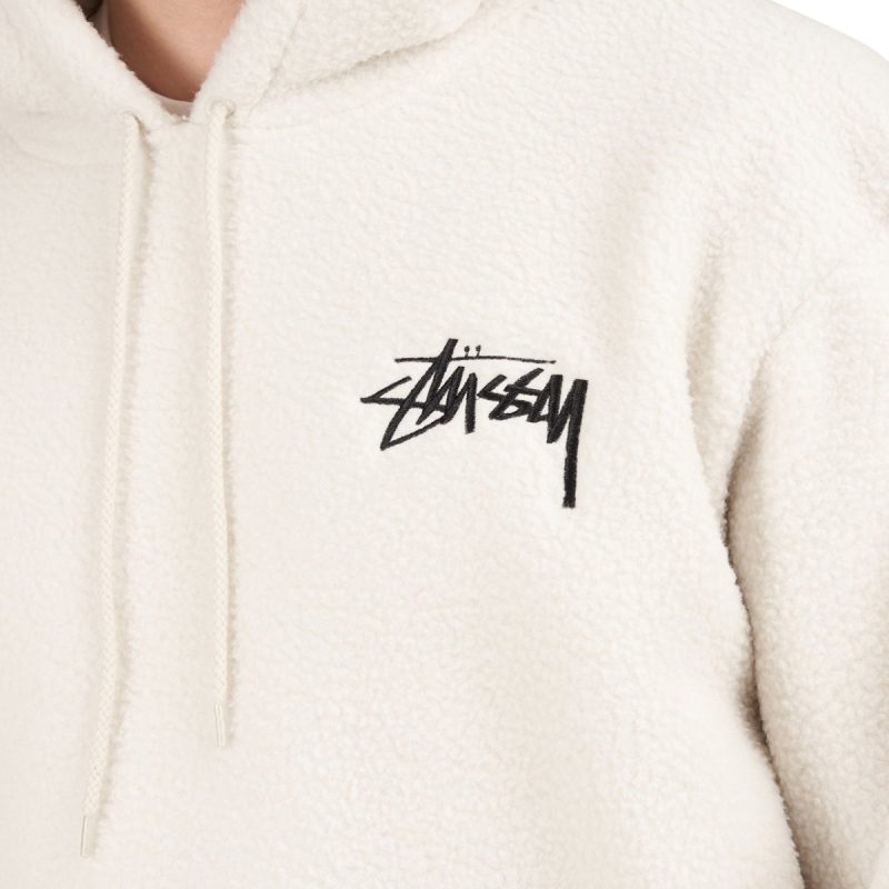 stussy bronson sherpa hood beige 292759