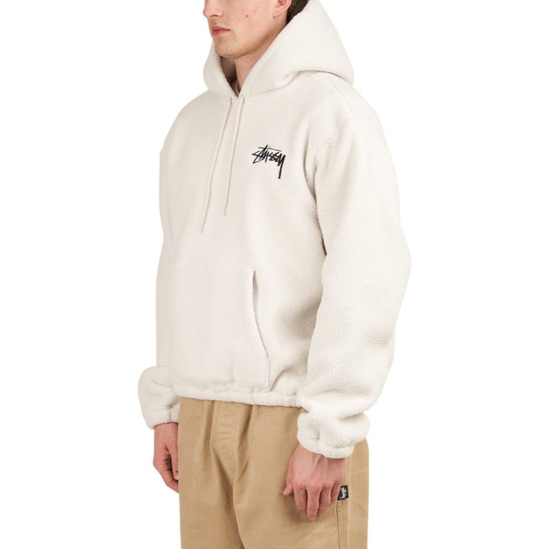 stussy bronson sherpa hood beige 992728