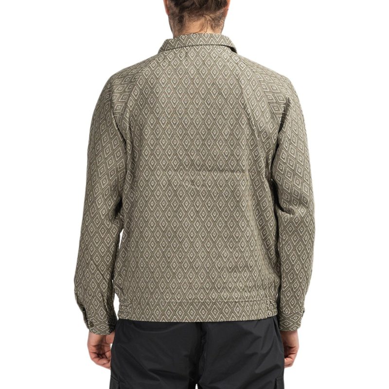 stussy bryan diamond jacket olive 366614