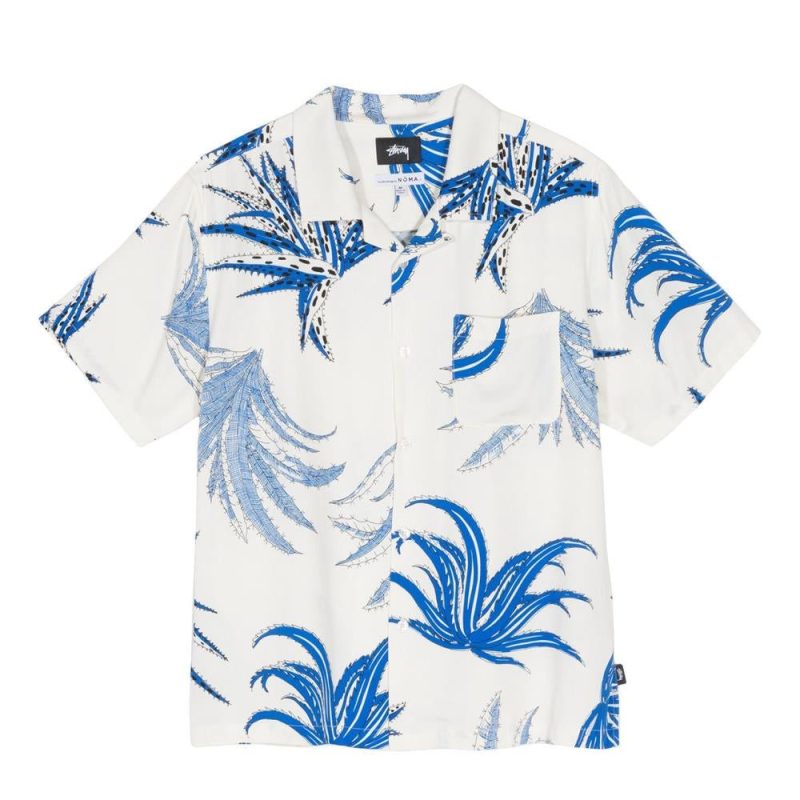 stussy cactus rayon shirt weiss 320576