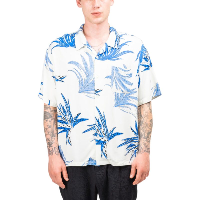 stussy cactus rayon shirt weiss 604028